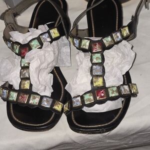 Colorful Studded Women's Sandals